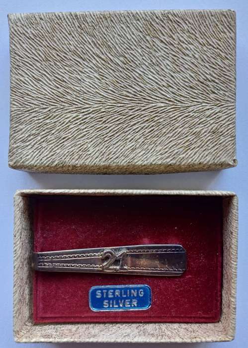STERLING SILVER - TIE CLIP IN ORIGINAL BOX