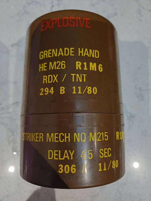 SADF-Original Grenade Plastic Container & Inserts