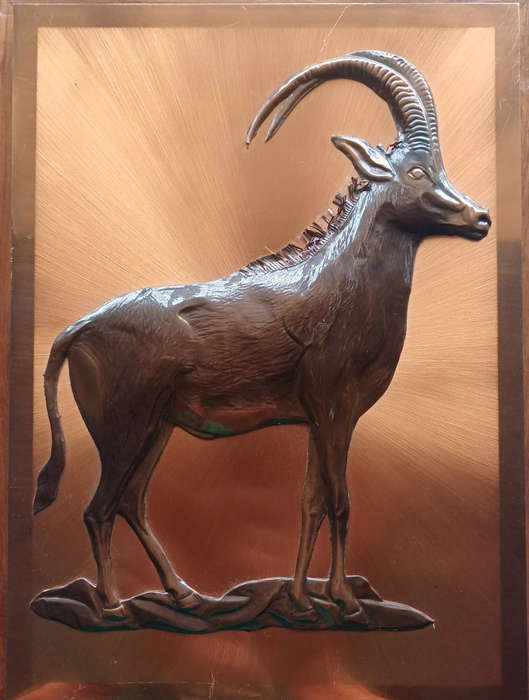 Original Dennis Thomson Pure Copper Art - Sable Antelope