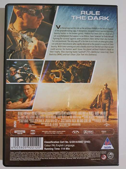 Riddick DVD (2013)