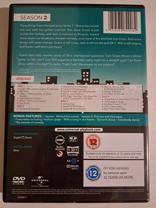 Will & Grace season 1 - 4 DVD boxset (1999-2002)