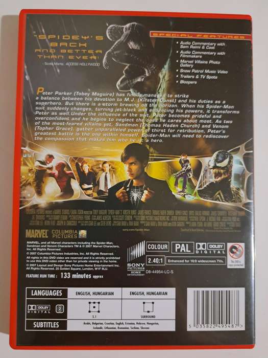Spider-Man 3 DVD (2007)