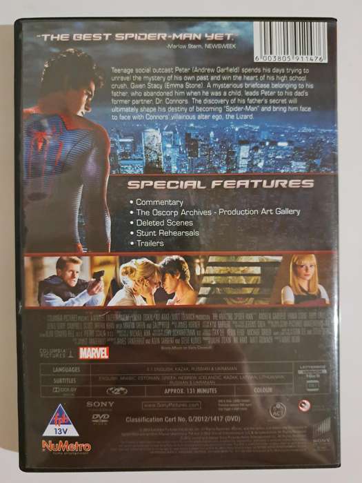 The Amazing Spider-Man 1 DVD (2012)
