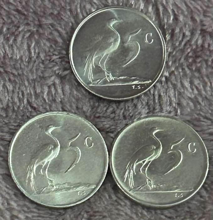 1968 5 cents Proof English and Afrikaans UNC
