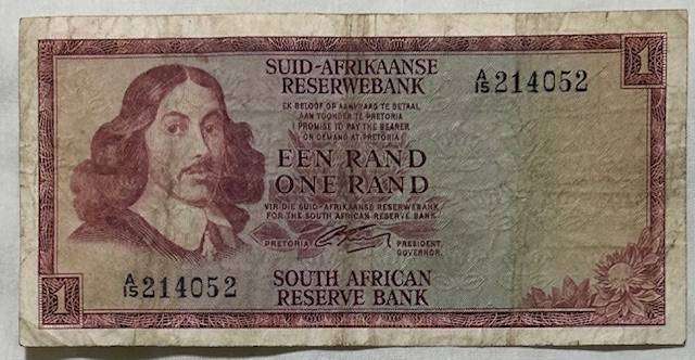 G RISSIK - 2nd Issue - 1 Rand Afr/Eng - F - Rissik not a lot in 2nd issue for sale