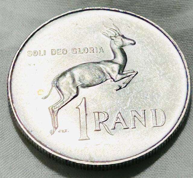 1966 English One Rand Legend Uncirculated Silver Coin a Beauty