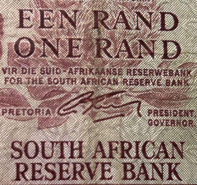 G RISSIK - 2nd Issue - 1 Rand Afr/Eng - F - Rissik not a lot in 2nd issue for sale