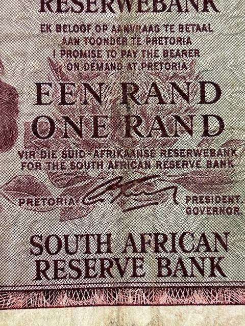G RISSIK - 2nd Issue - 1 Rand Afr/Eng - F - Rissik not a lot in 2nd issue for sale