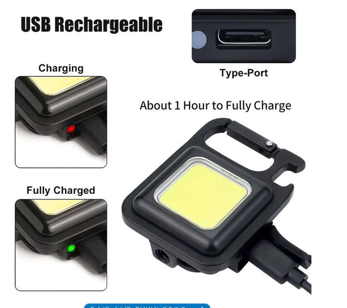 Pocket Keychain Ultra Bright Light with Bottle Opener x 8