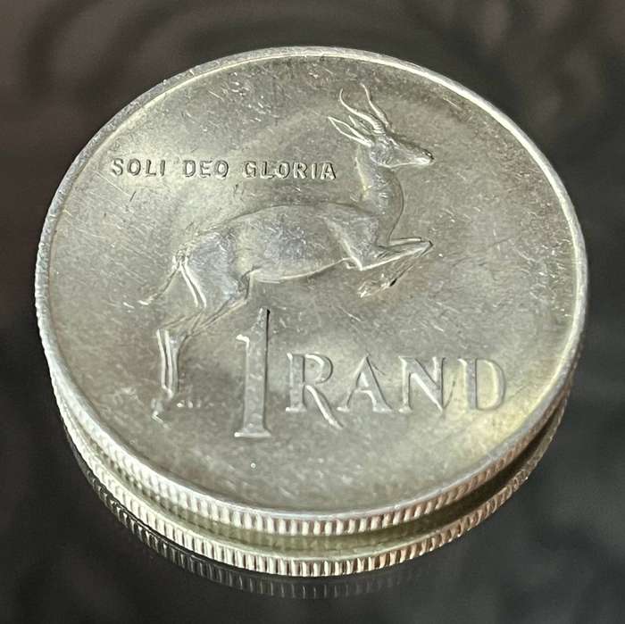 South African 1 Rand Silver Coin 1966  Collectors Piece