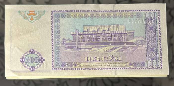 Uzbekistan  100 Som Banknote  1994 Issue