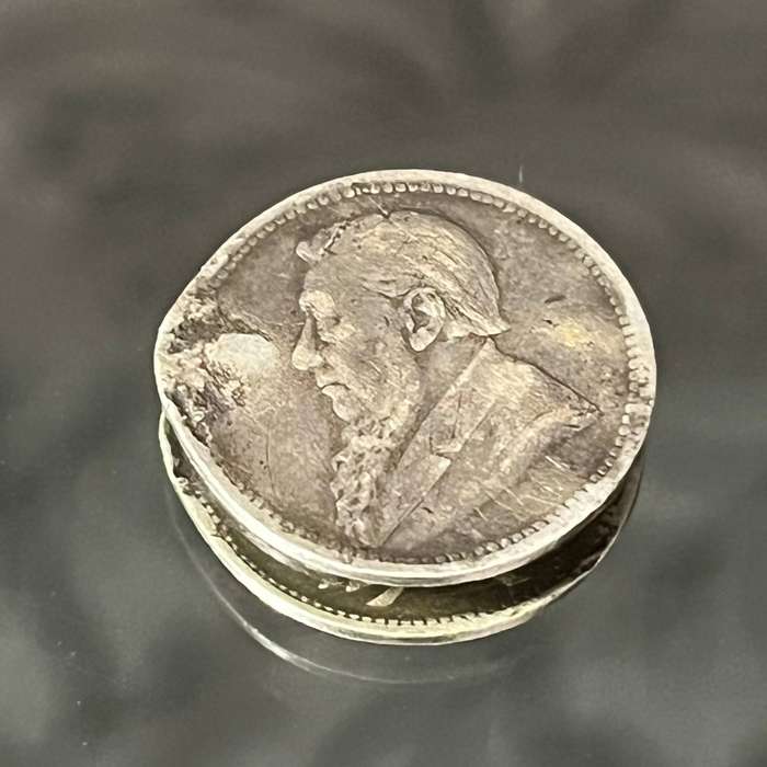 1896 ZAR Silver Threepence  Boer War Era Paul Kruger Coin