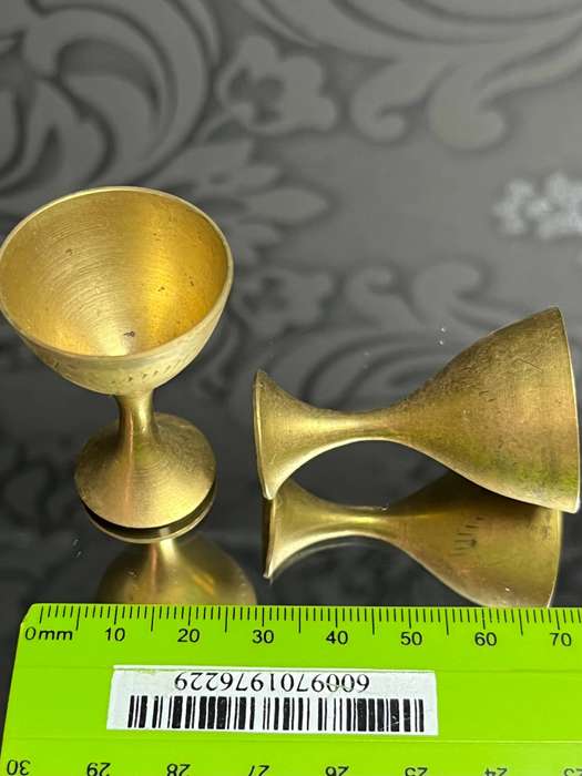 Vintage Miniature Brass Cups (Set of 6)  Goblets