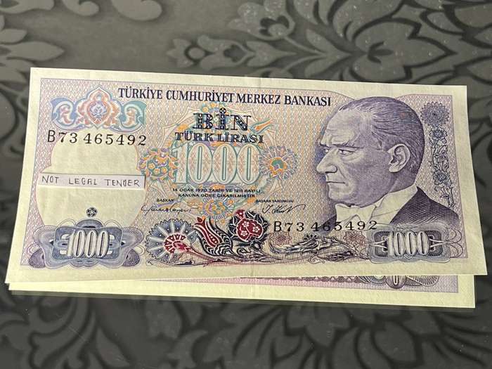 Turkey  1000 Türk Lirasi Banknote  Atatürk Issue