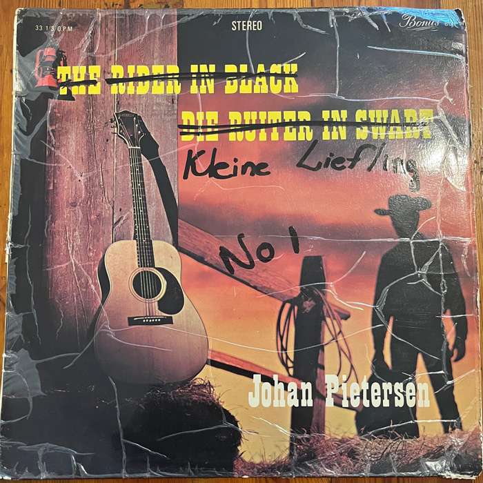 Johan Pietersen  Kleine Liefling / The Rider in Black LP (Afrikaans Country, Bonus/Meteor)