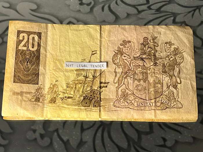 South Africa 20 Rand Banknote  Jan van Riebeeck  Signed by Gerhard de Kock