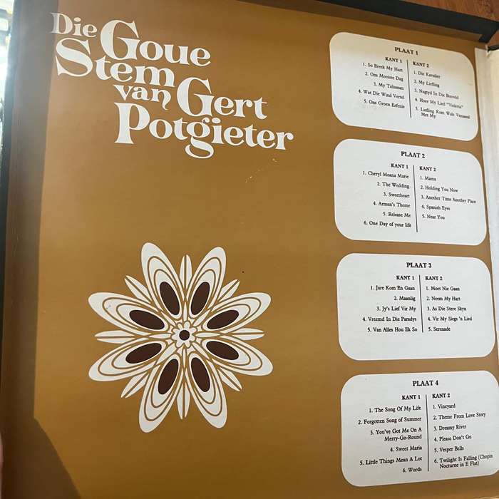 Die Goue Stem van Gert Potgieter  4 LP Box Set (1972, World Record Co.)