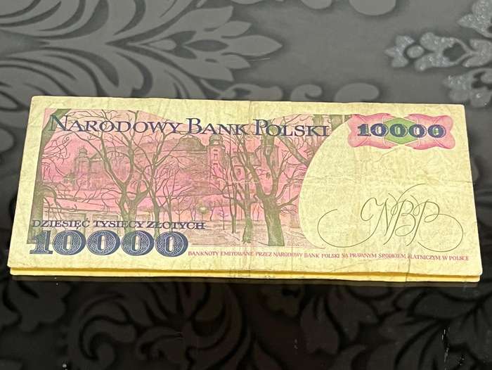 Poland Zloty Banknote Set (4 Notes)  20, 50, 500 & 10,000 | Pre-Modern Polish Currency