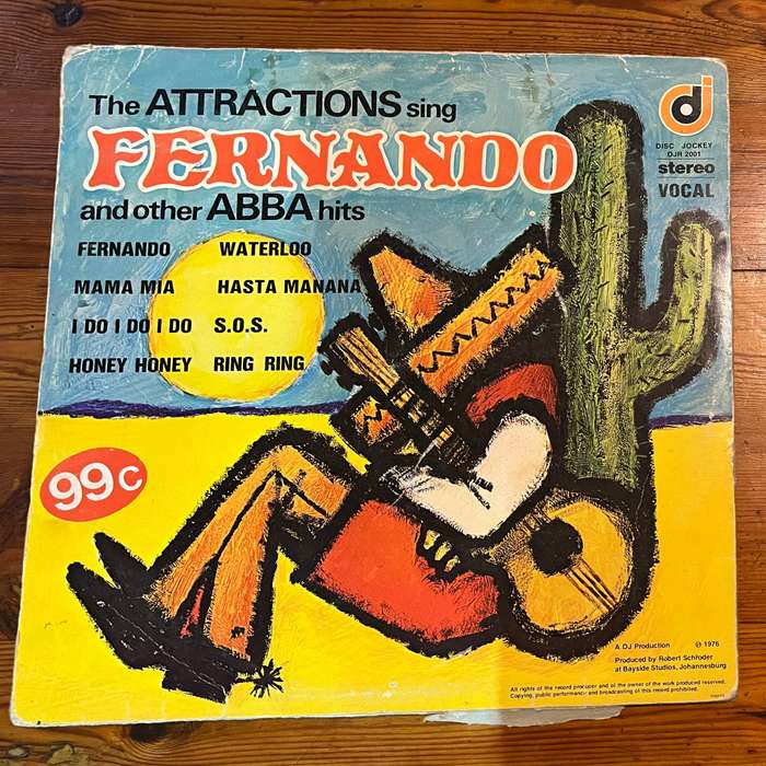  ABBA Tribute LP  Fernando & Other Greatest Hits  The Attractions  1976 Original! 