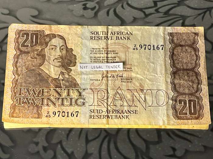 South Africa 20 Rand Banknote  Jan van Riebeeck  Signed by Gerhard de Kock