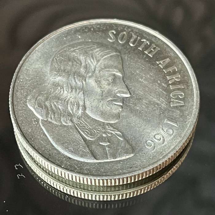 South African 1 Rand Silver Coin 1966  Collectors Piece