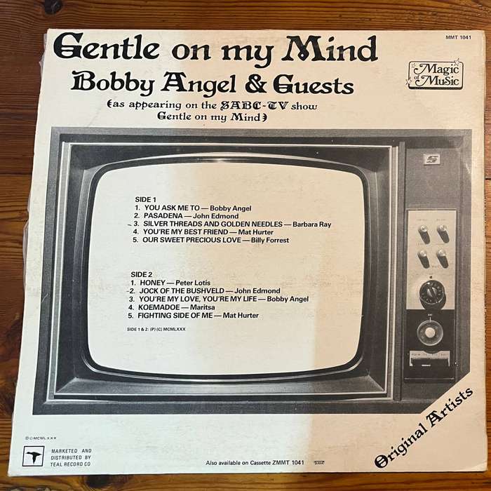 Gentle on My Mind  Bobby Angel & Guests  Original 1980 LP  SABC-TV Show Feature 