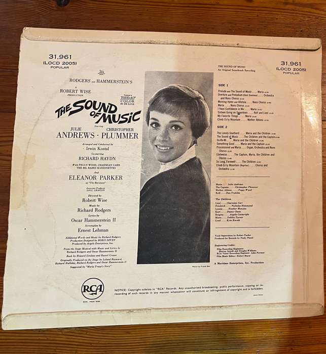  The Sound of Music  Original 1965 Soundtrack LP  Julie Andrews & Christopher Plummer
