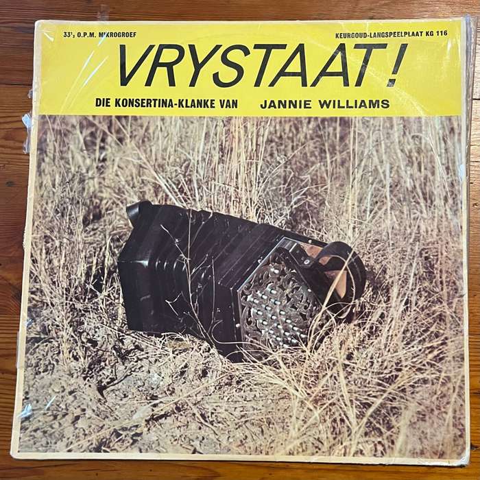 Jannie Williams  Vrystaat! (Die Konsertina-Klanke) LP (Keurgoud KG 116)  Vintage Afrikaans Vinyl
