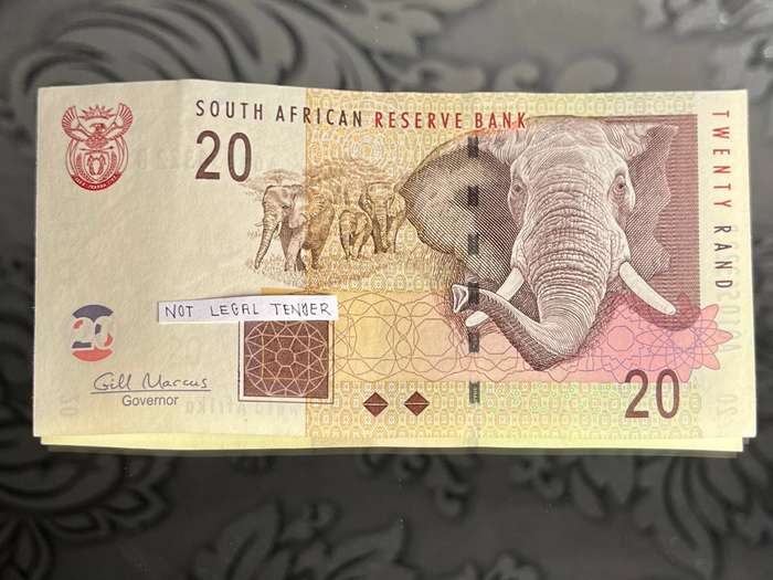 South Africa R20 Rand Elephant Note  Gill Marcus Governor
