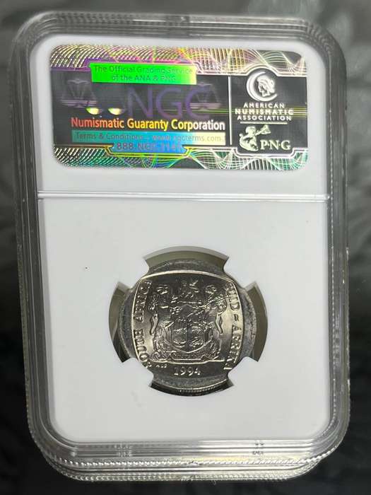  1994 South Africa R5  Presidential Inauguration  NGC MS65 