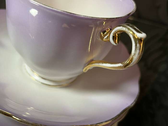 Royal Albert Bone China Trio  Rainbow Lilac  Collectors Tea Cup Saucer Plate
