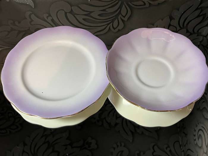 Royal Albert Bone China Trio  Rainbow Lilac  Collectors Tea Cup Saucer Plate