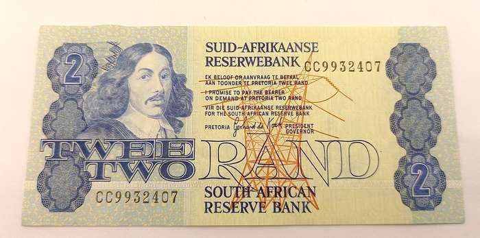 1984 -2 Rand -Signature GPC de Kock -Excellent Condition