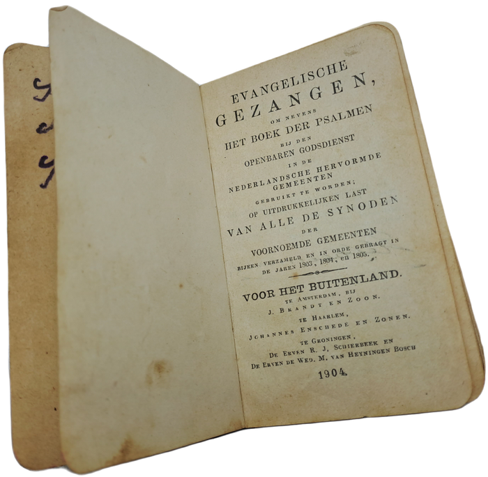 1904 Two Dutch Evangelische Psalm and Gezangen books- Boerwar-see History.