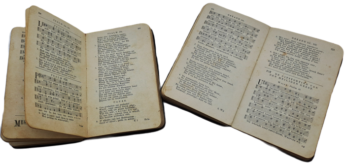 1904 Two Dutch Evangelische Psalm and Gezangen books- Boerwar-see History.