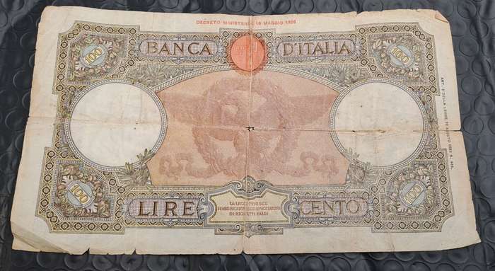 1941 Italy  100 Lire Capranesi - Roma-Large Note (see Condition)