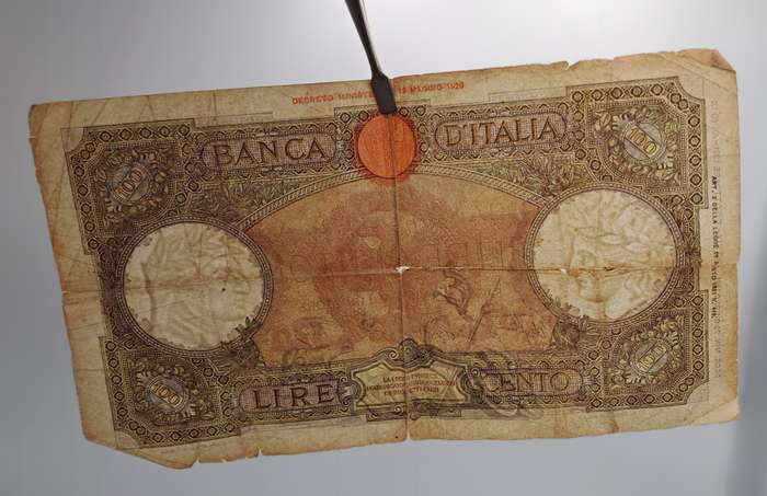 1941 Italy  100 Lire Capranesi - Roma-Large Note (see Condition)