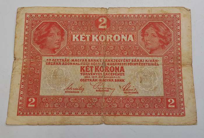 2017  Austria 2 Kronen Bank Note-See Conditiom