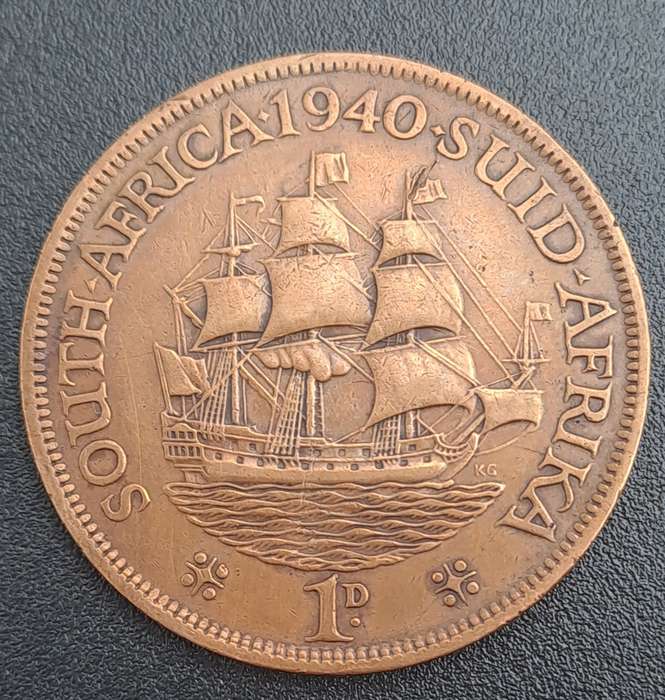 1940 South Africa  1 Penny - George VI Rex Imperator