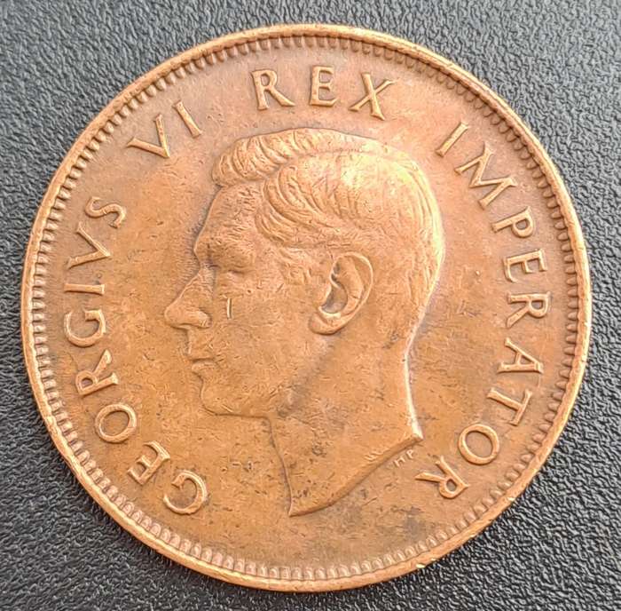 1944 South Africa  ½ Penny - George VI Rex Imperator