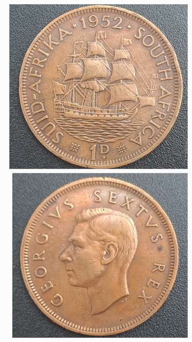 1952 South Africa  1 Penny - George VI SUID AFRIKA - SOUTH AFRICA