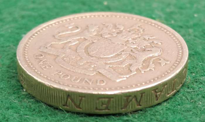 1989  United Kingdom 1 Pound - Elizabeth II 3rd portrait,Scottish Thistle