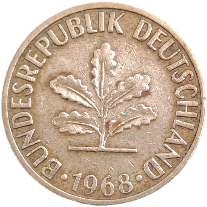 1968 (F)Germany 5 Pfennigs coin