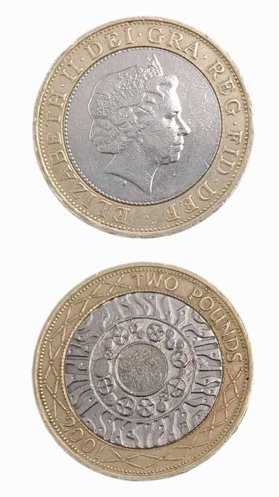 2001 United Kingdom 2 Pounds - Elizabeth II 4th portrait, Technology