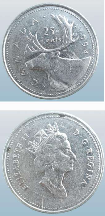1994 Canada 25 Cents - Elizabeth II 3rd portrait