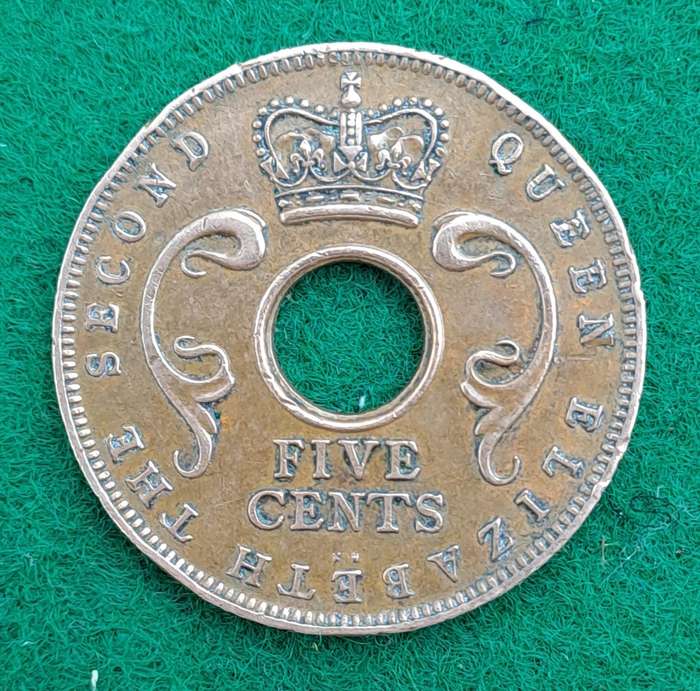 1957 East Africa 5 Cents - Elizabeth II