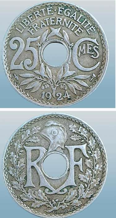 1924 France 25 Centimes
