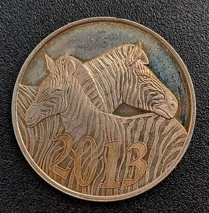 2013 South Africa COIN WORLD Token  -Zebras