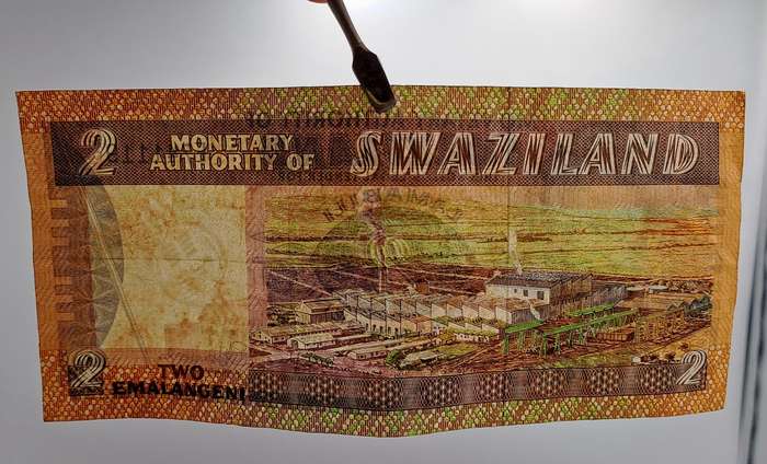 1974 Swaziland 2 Emalangeni Bank Note -Circulated