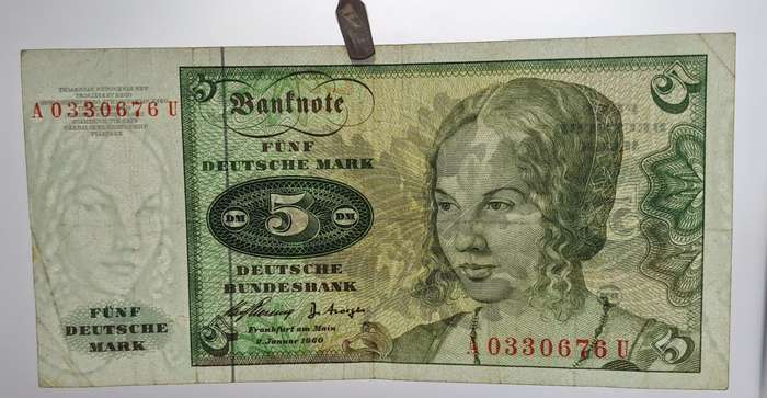 1960 5 Deutsche Mark Federal Republic of Germany
